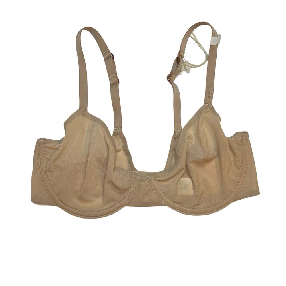 Aerie Smoothez Balconette Bra Light Tan Mesh Underwire‎ Size 32B New